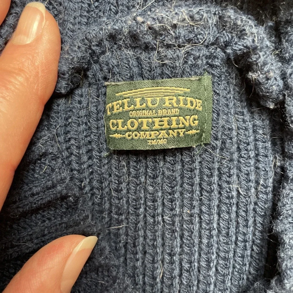 Telluride Clothing Co Dog Sweater Size XL Navy Beige‎ Fair Isle Nordic Winter